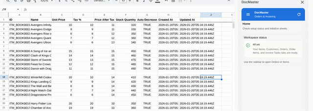 Add items to the cart